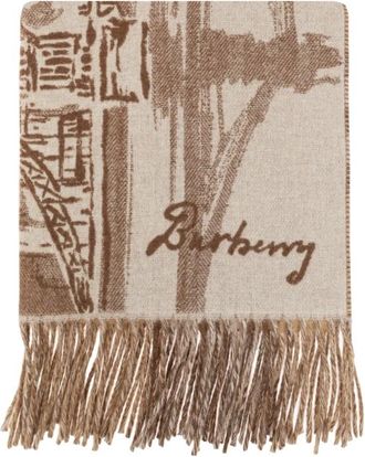 Burberry Bufanda de cachemira Wide River Thames - Accessories - unisex - Beige - ONE SIZE