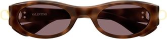 Valentino Sunglasses Vg0015 S 003 Brown/Red Women