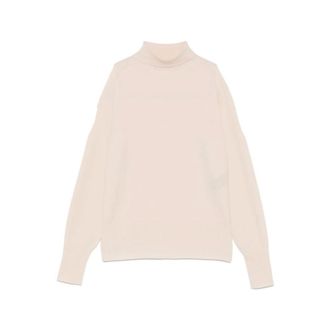 D.exterior Roomwit Gebreide Turtleneck Sweater - Dames - Coltruien - Beige - M - Wol - Truien & Vesten