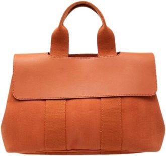 Herm&egrave;s Pre-owned Valparaiso PM - Dames - Vintage Handtas - Oranje - ONE Size - Leer - Vintage