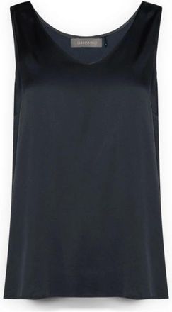 Elena Miro Tops, Dames, Blauw, 2Xl, Stretch viscose V-hals top