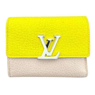 Louis Vuitton Pre-owned Wallets, female, Yellow, Size: ONE SIZE Pre-owned Portefeuille Capucines XS Trifold Wallet