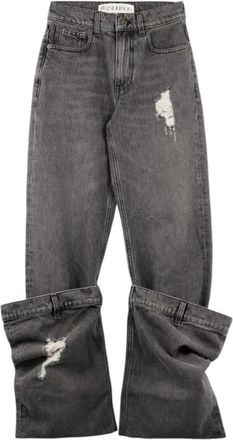 J.W.Anderson Distressed Bucket Jeans - Dames - Loose Fit Jeans - Grijs - W27 - Katoen - Jeans