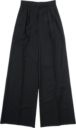Max Mara Wide Trousers, female, Black, Size: 2XS Rimini Wide Trousers