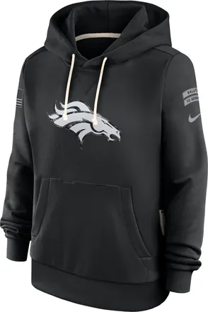 Nike Denver Broncos Salute to Service Sideline Nike Womens Dri-FIT NFL Pullover Hoodie in Black | 03C300AA2A-CYB