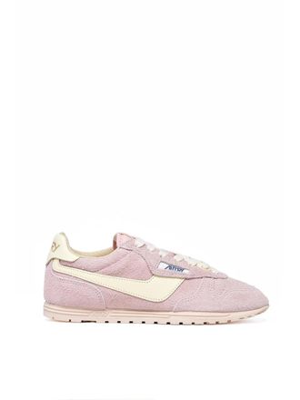 Autry Pink Suede Leather Sneakers