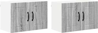 vidaXL Kitchen Wall Cabinets 2 pcs Grey Sonoma 60 x 31 x 40 cm vidaXL