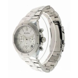 Bulova Octagon Chronograaf Stalen Horloge - Dames - Horloges - Grijs - ONE Size - Accessoires