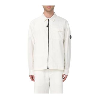 C.P. Company C.P. Company, Light Jackets, male, White, 2XL, Zip-Up Shirt Jacket