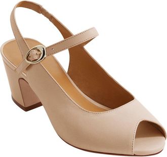 Bernardo Bailen Leather Peep Toe Heeled Sandal