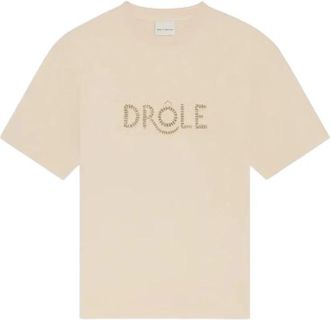 Dr&ocirc;le de Monsieur Ajour&eacute; T-shirt - Heren - T-shirts - Beige - XS - Katoen - Tops