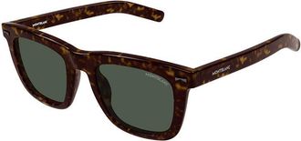 Montblanc MB0226S007 Tortoiseshell Acetate Sunglasses - Brown