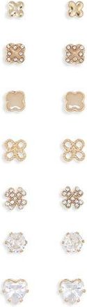 Panacea 7-Pack Cubic Zirconia Stud Earrings in Gold at Nordstrom Rack