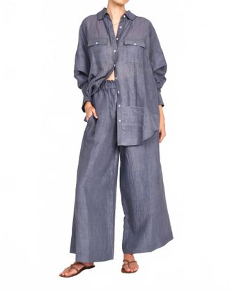 Mirth Wide Leg Pant In Blue
