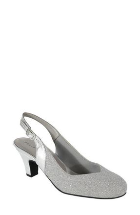 David Tate Avenue Slingback Pump in Silver Sparkle at Nordstrom, Size 10.5