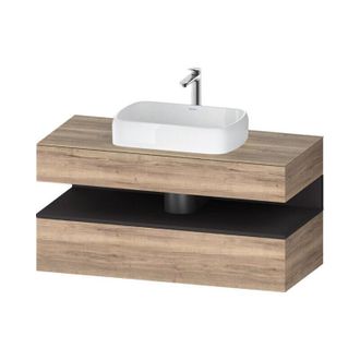 Duravit Duravit - Qatego Consola Mueble Bajo Lavabo, 1 Extra&iacute;ble, 1 Caj&oacute;n