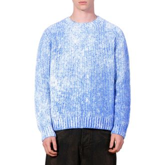 Pleasures Acid Wash Oversize Sweater in Blue at Nordstrom, Size Xx-Large