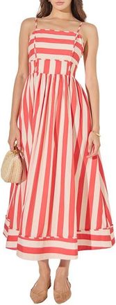 English Factory Stripe Midi Dress in Red/ivory at Nordstrom, Size X-Small