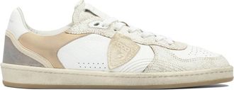 Philippe Model Witte Sneakers voor Mannen - Heren - Sneakers - Wit - 44 EU - Leer - Schoenen
