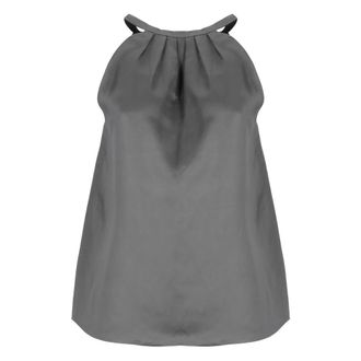 Marella Dames, Tops, Grijs, Maat: XS Linnen