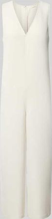 Calvin Klein Jumpsuit mit V-Ausschnitt in Offwhite, Gr&ouml;&szlig;e XL