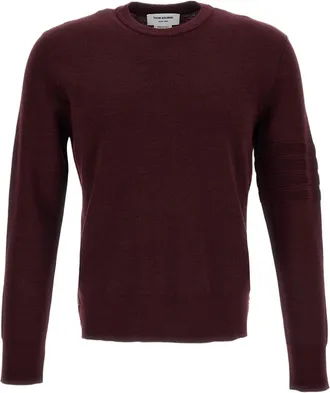 Thom Browne Dark Red 4-Bar Wool-Blend Sweater