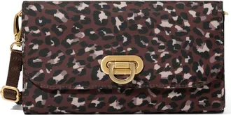 Baggallini Coastal Flip Lock RFID Phone Wallet Crossbody Bag in Ganache Cheetah Gold Hardware at Nordstrom