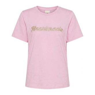 Julie Fagerholt - Heartmade HMEfia Logo T-Shirt - Dames - Tops - Roze - Maat: XS Katoen