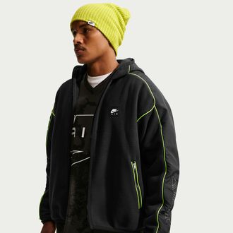 Nike Mens Air Polartec Therma-FIT Track Jacket in Black | IQ6504-010