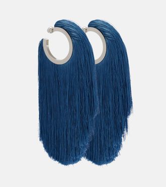 Alaia Ala&iuml;a Fringed hoop earrings