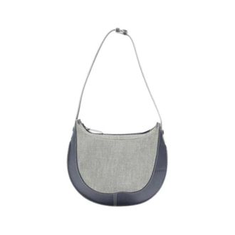 Loewe Pre-owned Canvas Shoulder Bag - Dames - Vintage Schoudertas - Grijs - ONE Size - Leer - Vintage