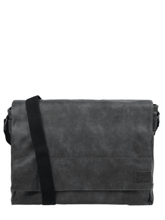 Camel Active Messenger Bag in Leder-Optik in Black, Gr&ouml;&szlig;e 1