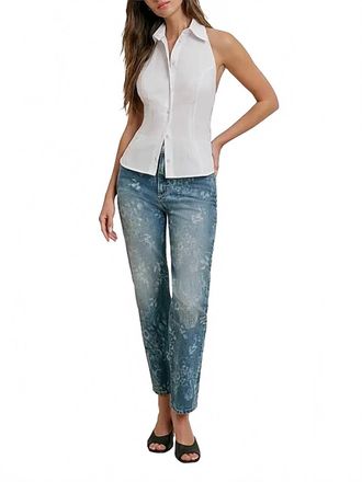Favorite Daughter Valentina Super High Rise Straight Jeans In Hilo