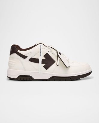 Off-white Men & apos;s Out Of Office Bicolor Leather Sneakers