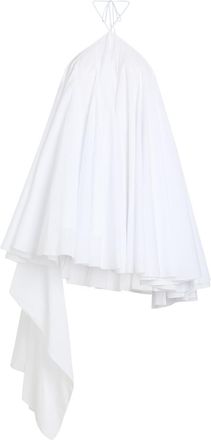Jacquemus La Triangle Courte Asymmetric Cotton-blend Mini Dress - White - 38 (UK10 / S)