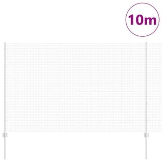 Berkfield Home Durable Welded Wire Fence with 10 U Posts Silver 1.6x10 m Steel