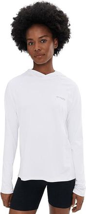 Columbia PFG Solar Stream II Hoodie Womens Sweatshirt White : 2XL, Elastane/Polyester