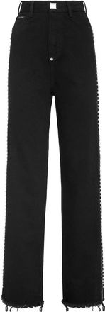 Philipp Plein Denim Palace Fit Crystal Cable - Dames - Regular Fit Jeans - Zwart - W27 - Denim - Jeans