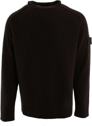 Stone Island Ghost Trui - Heren - Ronde hals truien - Bruin - L - Wol - Truien & Vesten
