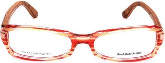 Alexander McQueen Red Acetate Glasses Womens (Frames)