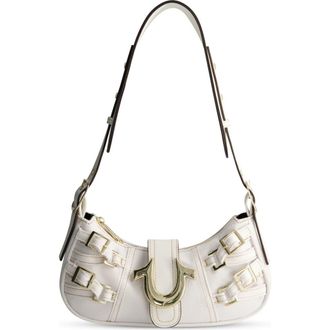 True Religion Multi-Strap Denim Shoulder Bag in White at Nordstrom