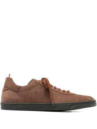 Officine Creative suede lace-up sneakers - men - Buffalo Leather/Rubber/Leather - 42 - Brown