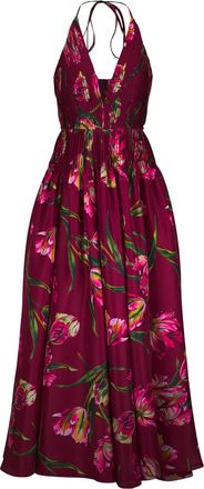 Carolina Herrera Abito da sera a fiori - Rosso