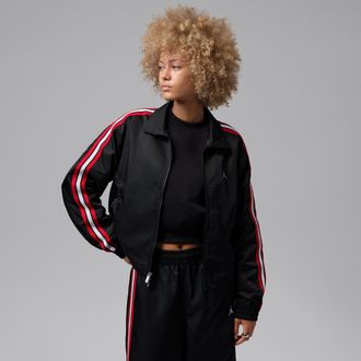 Nike Jordan Womens Jordan Brooklyn Track Jacket in Black | IM6841-010