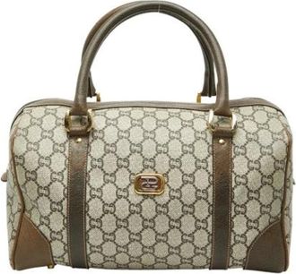 Gucci Vintage, unisex, Bruin, ONE Size, Leer, Pre-owned Leren Handtas