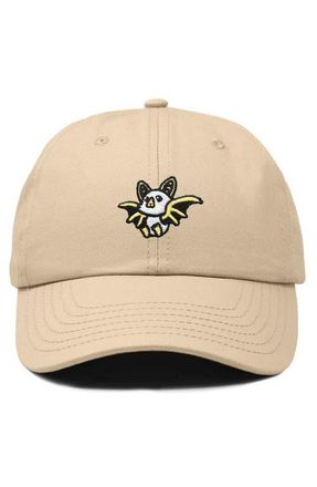 Dalix Honduran Bat Embroidered Dad Hat in Khaki at Nordstrom