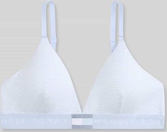 Tommy Hilfiger Triangel BH mit Logo Bund in Hellblau, Gr&ouml;&szlig;e L