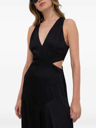 Twin-Set V-neck sleeveless maxi dress - Black