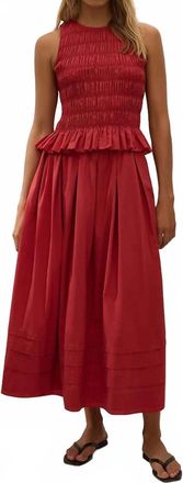 Faithfull The Brand Cales Tunic-Style Top In Chilli