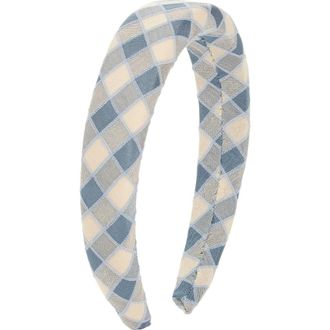 Chelsea28 Plaid Headband in Blue Multi at Nordstrom